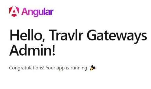 AngularJS splash page confirming the site was running.